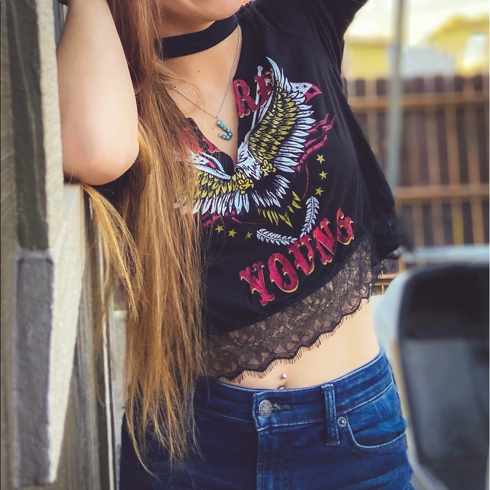 Black crop top